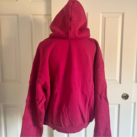 Madhappy Local Optimist Fleece Hoodie Sweatshirt in Peony Medium NEW - Picture 6 of 9